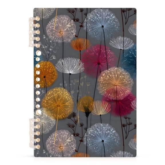 joogoo A5 Spiral Journal Notebook Multicolored Dandelion College Ruled Notebooks 8.3" x 5.7" 1 PC