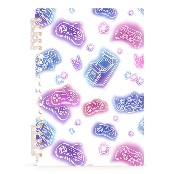 joogoo A5 Spiral Journal Notebook Neon Game Controller College Ruled Notebooks 8.3" x 5.7" 1 PC
