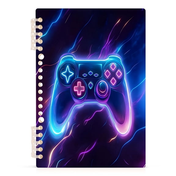 joogoo A5 Spiral Journal Notebook Neon Gaming Controller College Ruled Notebooks 8.3" x 5.7" 1 PC
