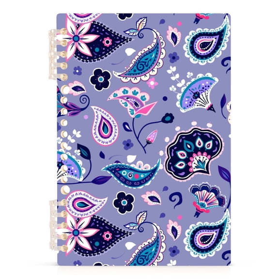 joogoo A5 Spiral Journal Notebook Paisley Flower College Ruled Notebooks 8.3" x 5.7" 1 PC