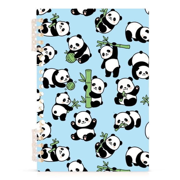 joogoo A5 Spiral Journal Notebook Pandas Cute College Ruled Notebooks 8.3" x 5.7" 1 PC