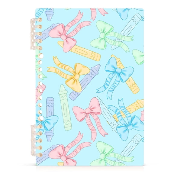 joogoo A5 Spiral Journal Notebook Pencil and Bows College Ruled Notebooks 8.3" x 5.7" 1 PC
