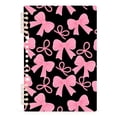thumbnail image 1 of joogoo A5 Spiral Journal Notebook Pink Bows College Ruled Notebooks 8.3" x 5.7" 1 PC, 1 of 8
