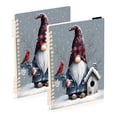 thumbnail image 1 of joogoo A5 Spiral Journal Notebook Plaid Hat Gnome College Ruled Notebooks 8.3" x 5.7" 2 PCs, 1 of 8