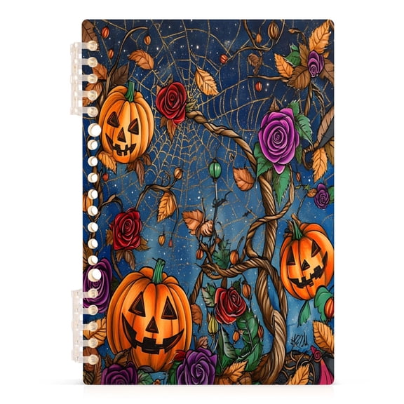 joogoo A5 Spiral Journal Notebook Pumpkin Roses College Ruled Notebooks 8.3" x 5.7" 1 PC