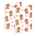 thumbnail image 1 of joogoo A5 Spiral Journal Notebook Puppy Dog Bow College Ruled Notebooks 8.3" x 5.7" 2 PCs, 1 of 8