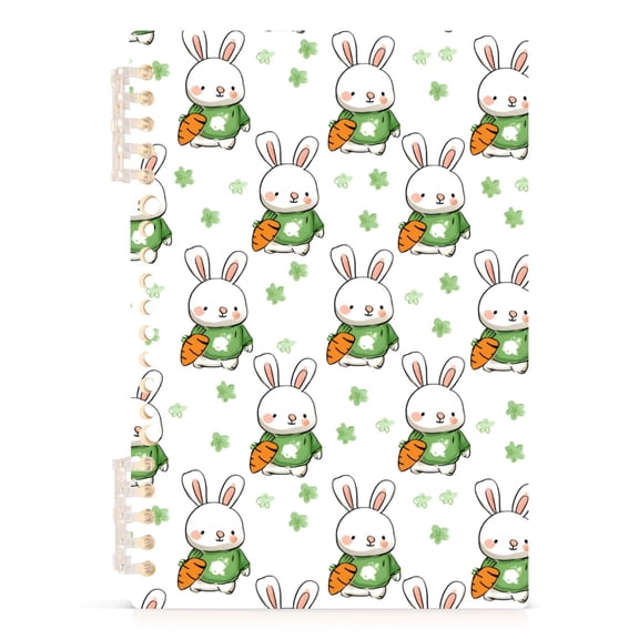 joogoo A5 Spiral Journal Notebook Rabbit Carrots College Ruled Notebooks 8.3" x 5.7" 1 PC