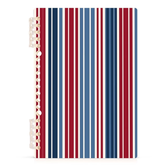 joogoo A5 Spiral Journal Notebook Red Blue Stripes College Ruled Notebooks 8.3" x 5.7" 1 PC