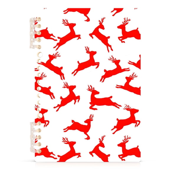 joogoo A5 Spiral Journal Notebook Reindeers Christmas College Ruled Notebooks 8.3" x 5.7" 1 PC