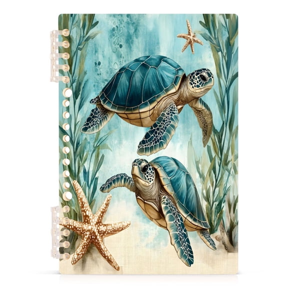 joogoo A5 Spiral Journal Notebook Retro Turtle in Sea College Ruled Notebooks 8.3" x 5.7" 1 PC
