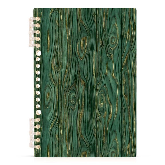joogoo A5 Spiral Journal Notebook Retro Wood College Ruled Notebooks 8.3" x 5.7" 1 PC