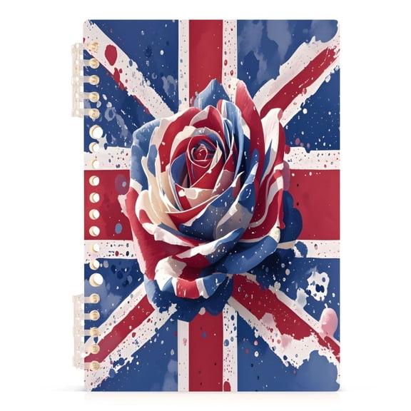 joogoo A5 Spiral Journal Notebook Roses Flag College Ruled Notebooks 8.3" x 5.7" 1 PC