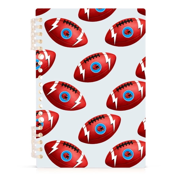 joogoo A5 Spiral Journal Notebook Rugby Balls Footballs College Ruled Notebooks 8.3" x 5.7" 1 PC