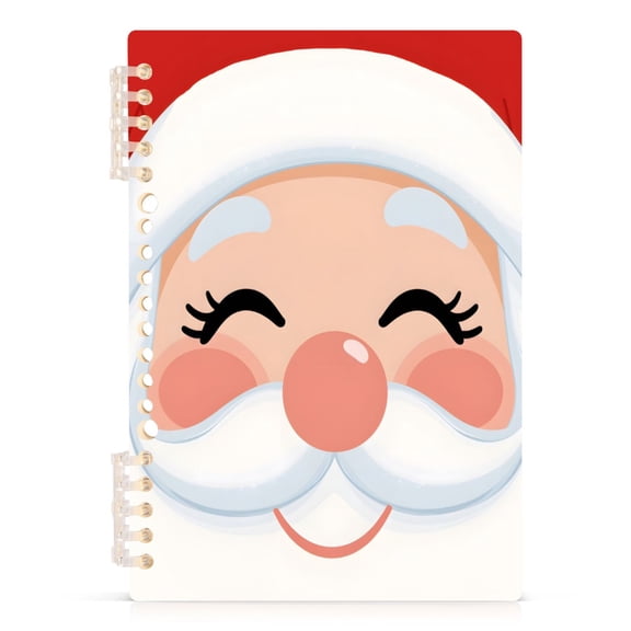 joogoo A5 Spiral Journal Notebook Santa Claus Face College Ruled Notebooks 8.3" x 5.7" 1 PC