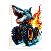 joogoo A5 Spiral Journal Notebook Shark Monster Truck College Ruled Notebooks 8.3" x 5.7" 1 PC