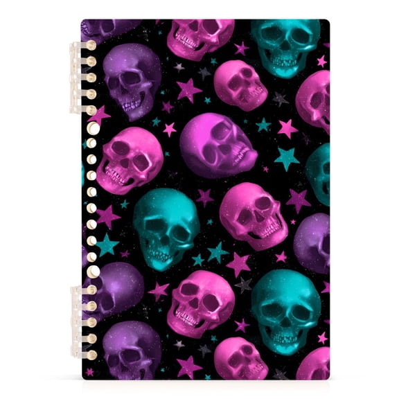 joogoo A5 Spiral Journal Notebook Skeleton Stars College Ruled Notebooks 8.3" x 5.7" 1 PC