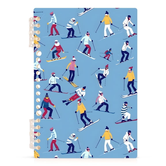 joogoo A5 Spiral Journal Notebook Skier Skating College Ruled Notebooks 8.3" x 5.7" 1 PC