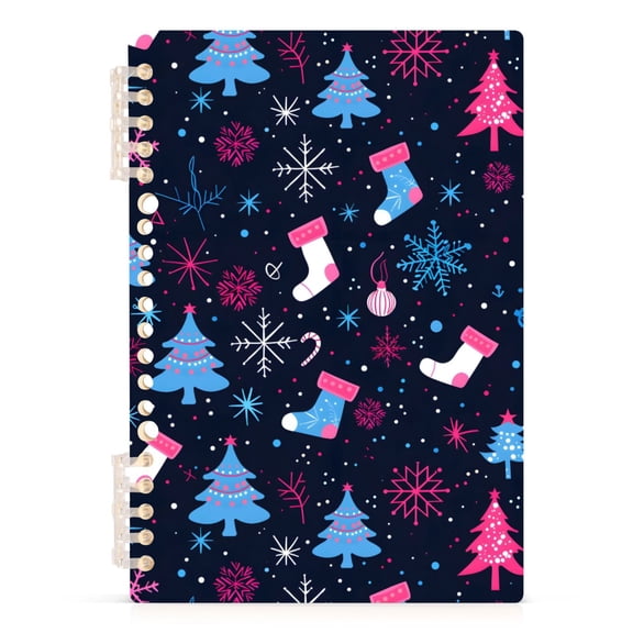 joogoo A5 Spiral Journal Notebook Snowflake Christmas College Ruled Notebooks 8.3" x 5.7" 1 PC