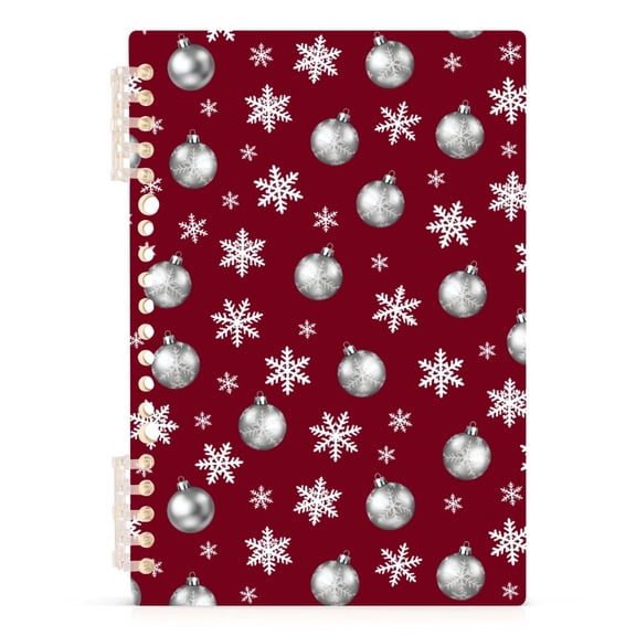 joogoo A5 Spiral Journal Notebook Snowflakes Balls College Ruled Notebooks 8.3" x 5.7" 1 PC