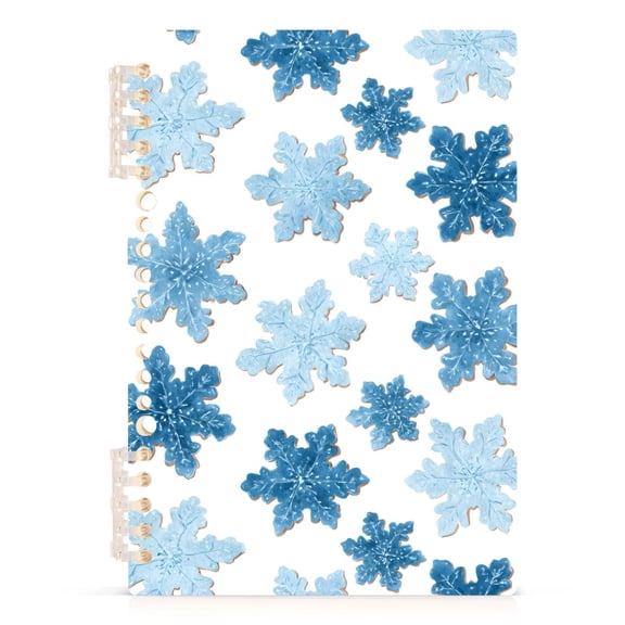 joogoo A5 Spiral Journal Notebook Snowflakes Blue College Ruled Notebooks 8.3" x 5.7" 1 PC