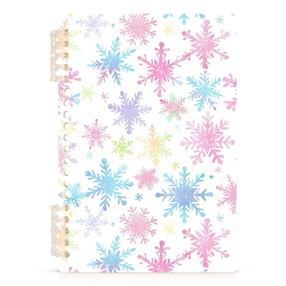 joogoo A5 Spiral Journal Notebook Snowflakes Colorful College Ruled Notebooks 8.3" x 5.7" 1 PC