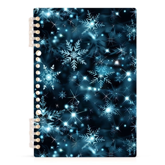 joogoo A5 Spiral Journal Notebook Snowflakes Glitter College Ruled Notebooks 8.3" x 5.7" 1 PC