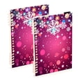 thumbnail image 1 of joogoo A5 Spiral Journal Notebook Snowflakes Glitter College Ruled Notebooks 8.3" x 5.7" 2 PCs, 1 of 8