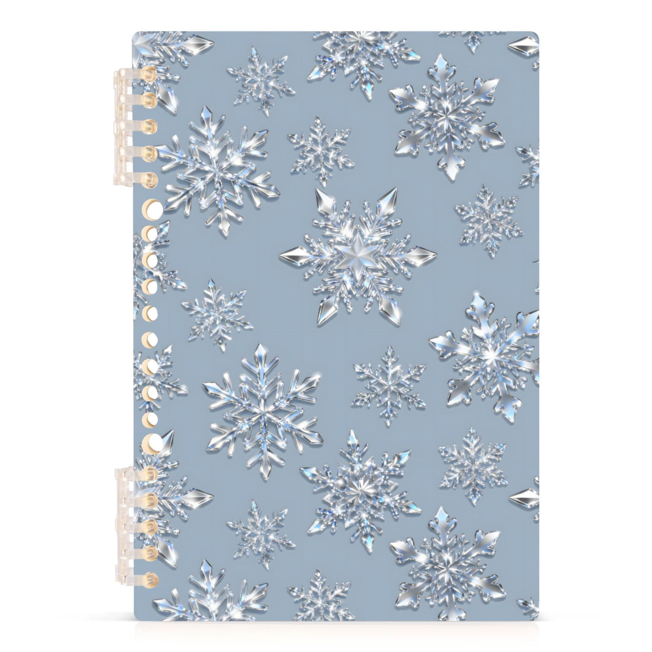 W1 Size Notebook joogoo A5 Spiral Journal Notebook Snowflakes-w1 College Ruled Notebooks ...