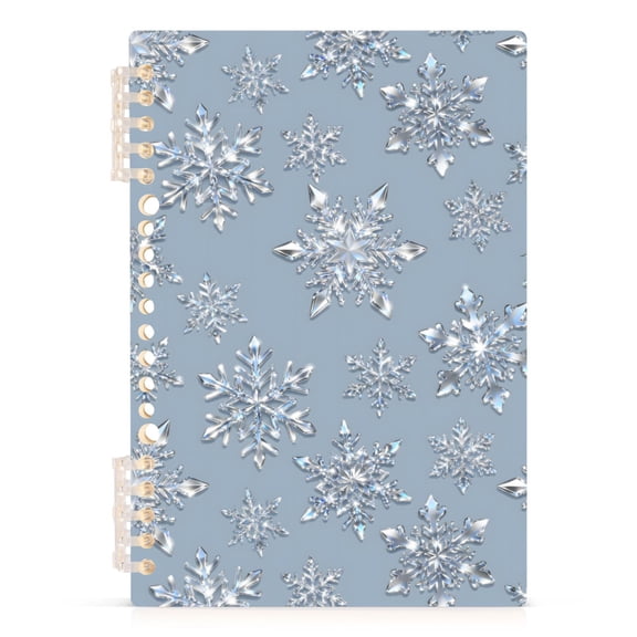 joogoo A5 Spiral Journal Notebook Snowflakes-w1 College Ruled Notebooks 8.3" x 5.7" 1 PC
