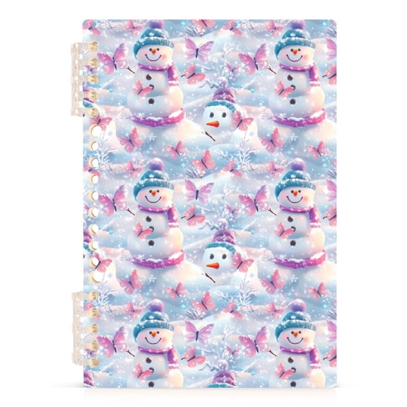 joogoo A5 Spiral Journal Notebook Snowman Butterfly College Ruled Notebooks 8.3" x 5.7" 1 PC