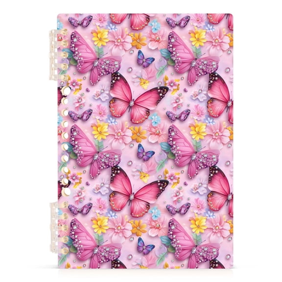 joogoo A5 Spiral Journal Notebook Sparkling Butterfly College Ruled Notebooks 8.3" x 5.7" 1 PC