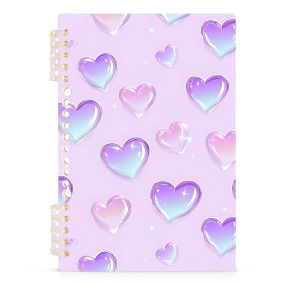joogoo A5 Spiral Journal Notebook Sparkling Loves College Ruled Notebooks 8.3" x 5.7" 1 PC