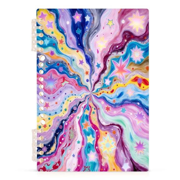 joogoo A5 Spiral Journal Notebook Star Tie-dye College Ruled Notebooks 8.3" x 5.7" 1 PC