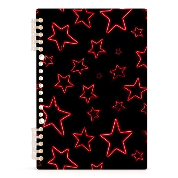 joogoo A5 Spiral Journal Notebook Stars College Ruled Notebooks 8.3" x 5.7" 1 PC