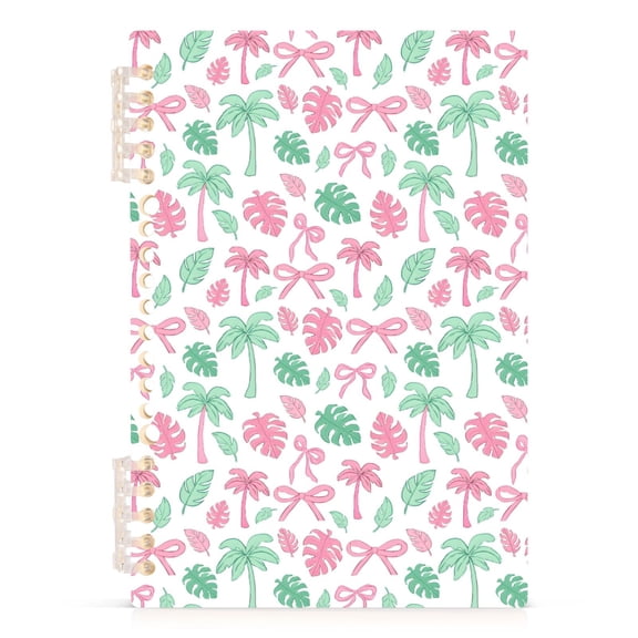 joogoo A5 Spiral Journal Notebook Summer Bow Palm Leave College Ruled Notebooks 8.3" x 5.7" 1 PC