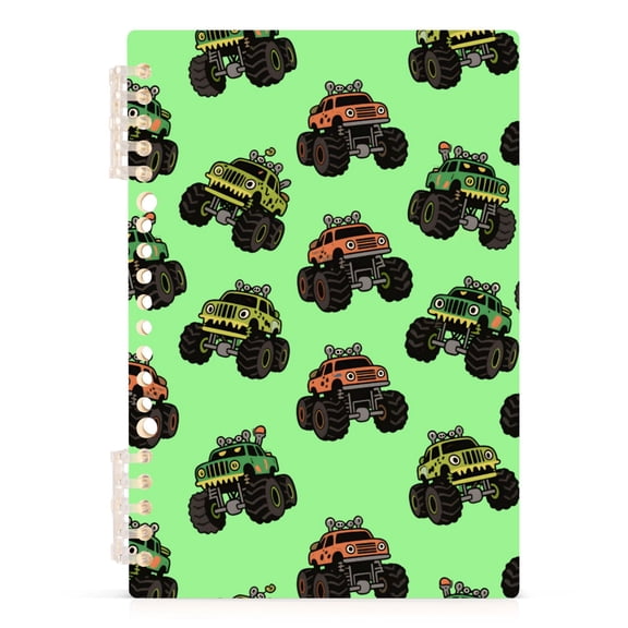 joogoo A5 Spiral Journal Notebook Trucks Cartoon Green College Ruled Notebooks 8.3" x 5.7" 1 PC