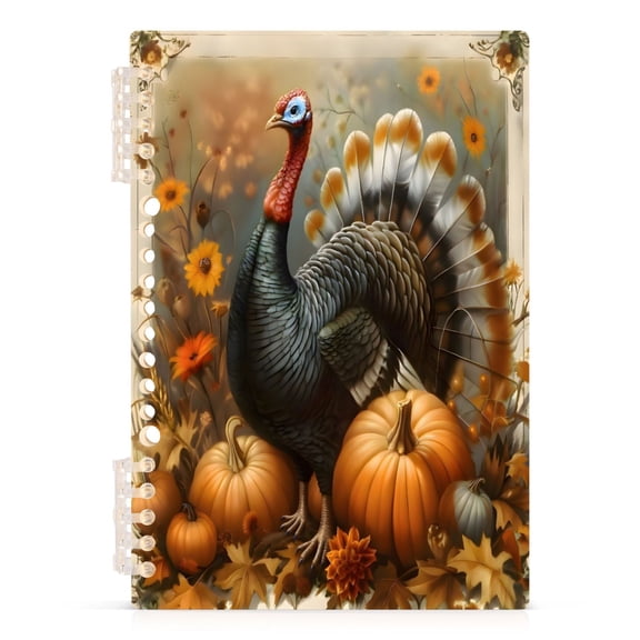 joogoo A5 Spiral Journal Notebook Turkey Harvest Autumn College Ruled Notebooks 8.3" x 5.7" 1 PC