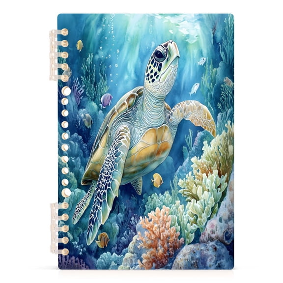joogoo A5 Spiral Journal Notebook Turtle Underwater Coral College Ruled Notebooks 8.3" x 5.7" 1 PC
