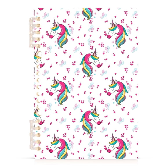 joogoo A5 Spiral Journal Notebook Unicorn Bows College Ruled Notebooks 8.3" x 5.7" 1 PC