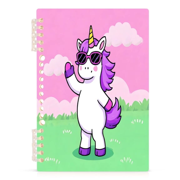 joogoo A5 Spiral Journal Notebook Unicorn-u3 College Ruled Notebooks 8.3" x 5.7" 1 PC