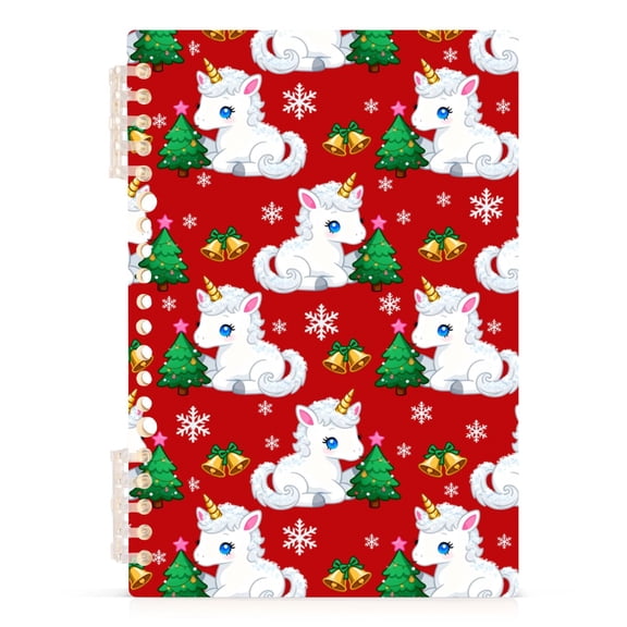 joogoo A5 Spiral Journal Notebook Unicorns Christmas Tree College Ruled Notebooks 8.3" x 5.7" 1 PC