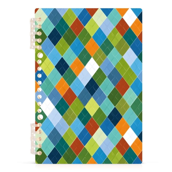 joogoo A5 Spiral Journal Notebook Vintage Checkered Grid College Ruled Notebooks 8.3" x 5.7" 1 PC