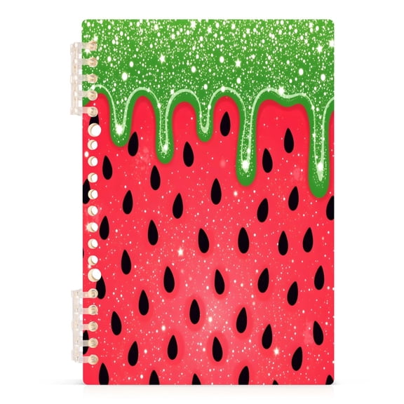 joogoo A5 Spiral Journal Notebook Watermelon Glitter College Ruled Notebooks 8.3" x 5.7" 1 PC