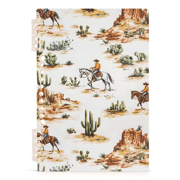 joogoo A5 Spiral Journal Notebook Western Cowboy Horses College Ruled Notebooks 8.3" x 5.7" 1 PC