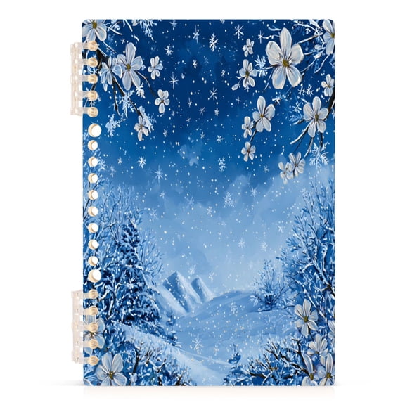 joogoo A5 Spiral Journal Notebook Winter Flowers College Ruled Notebooks 8.3" x 5.7" 1 PC