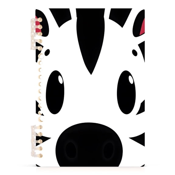 joogoo A5 Spiral Journal Notebook Zebra Face College Ruled Notebooks 8.3" x 5.7" 1 PC