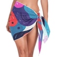 thumbnail image 1 of joogoo Abstract Art Paint Women's Beach Sarong Bathing Suit Wrap Swimwear Cover Ups M, 1 of 7