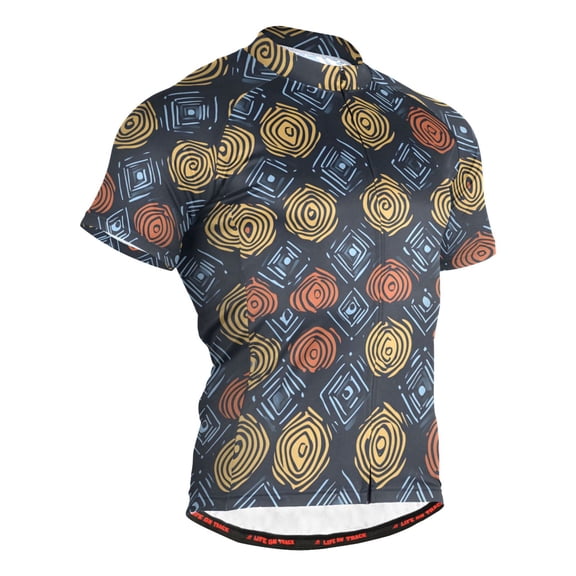 joogoo Abstract Circle Men's Cycling Jerseys Mountain Bike Short Sleeve Tops L