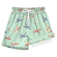 thumbnail image 1 of joogoo Airplane Retro Green Boys Swim Trunks Beach Swimsuit Shorts Boxer 8Y, 1 of 8