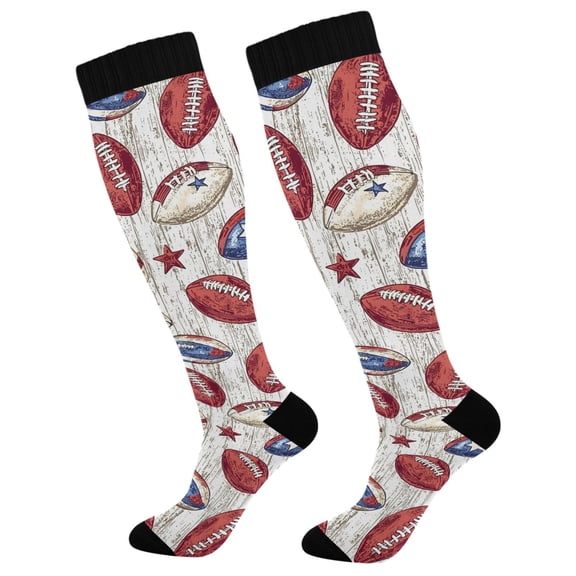 joogoo American Rugby Football Long Socks Women Men Knee High Sock